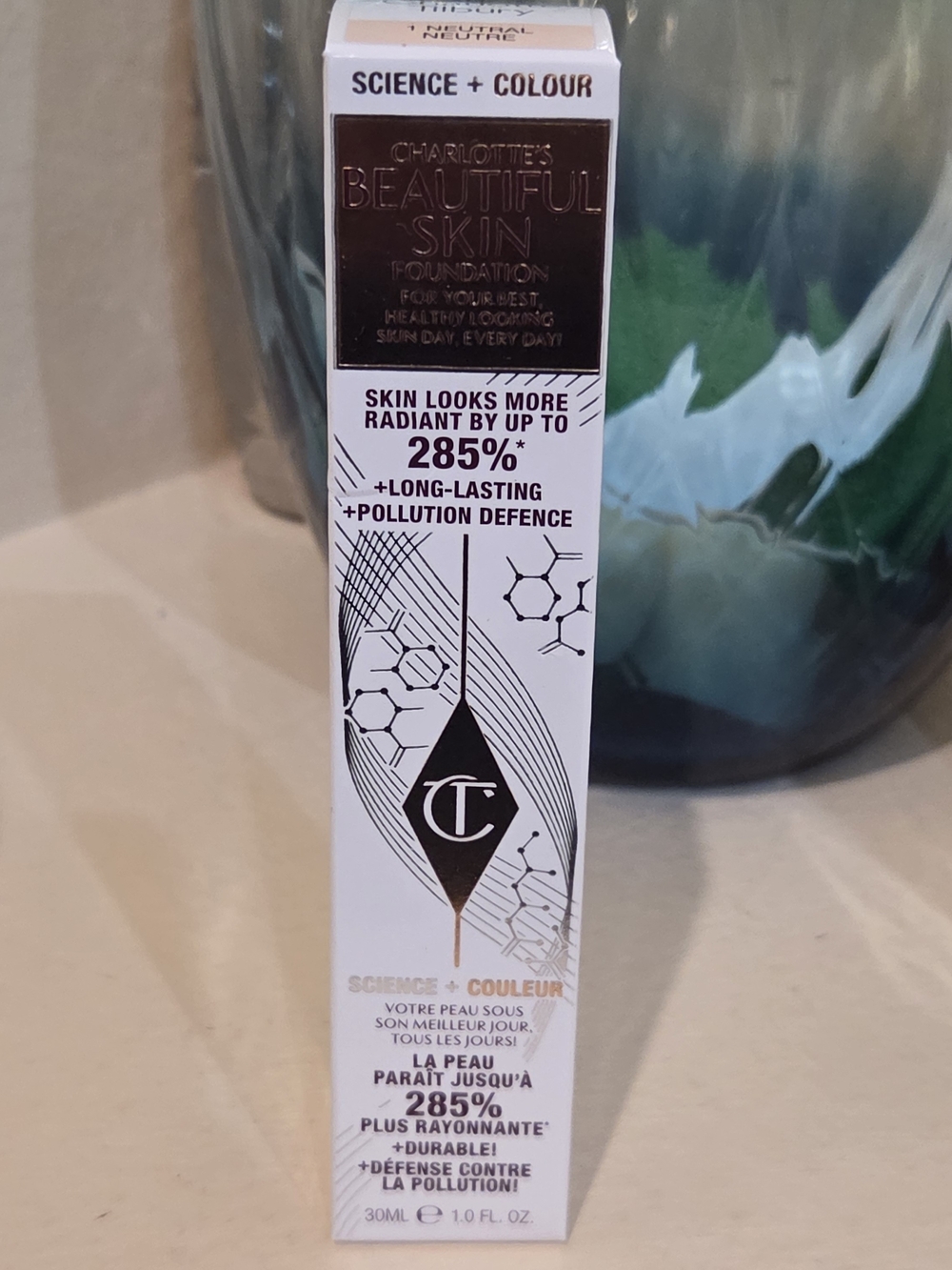 Charlotte Tilbury Beautiful Skin Foundation 1 Neutral 30mL 1 fl oz New in Box